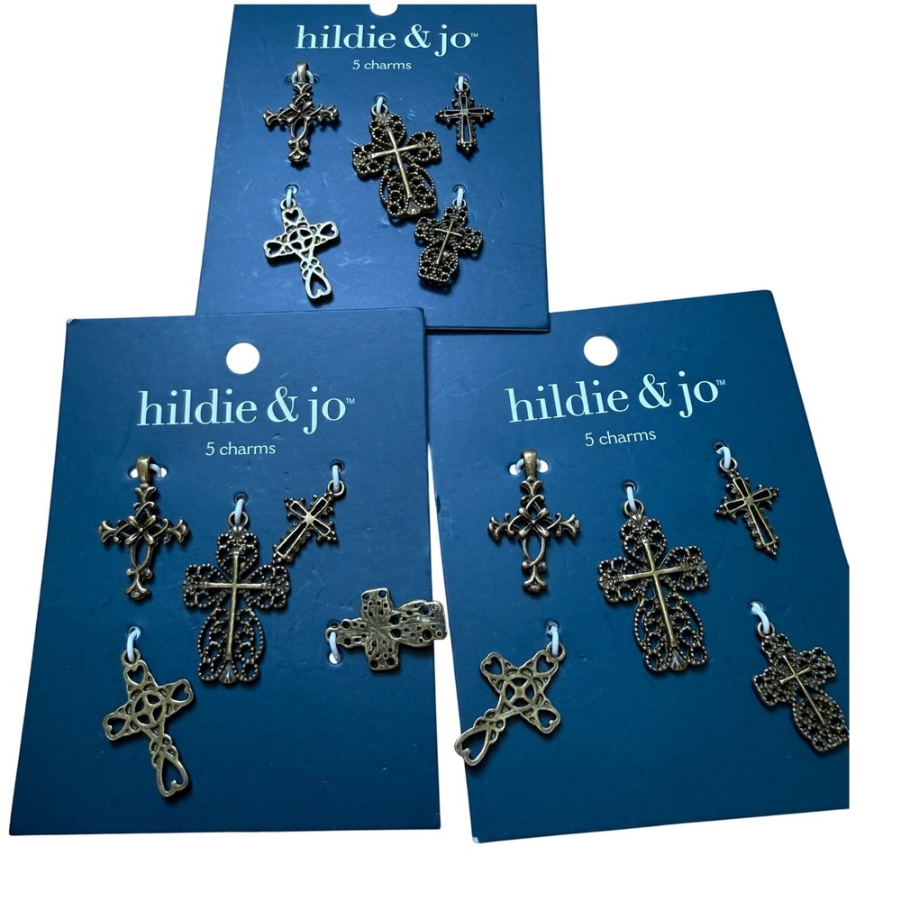Gothic Victorian Religious Filigree Cross Lot of 15 from Hildie & Jo